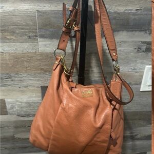 Coach Caramel Leather Shoulder crossbody Bag
